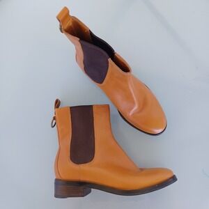 Cole Haan NikeAir Waterproof Leather Chelsea Boots Tan Brown Size 6B Pull-On